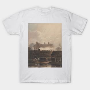 Boat Building - Dockyard at Birmingham by David Cox T-Shirt